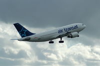 C-GPAT @ EGCC - Air Transat Airbus A310 taking off for Manchester Airport - by David Burrell