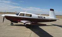 N111EW @ KAXN - Mooney M20K on the ramp. - by Kreg Anderson