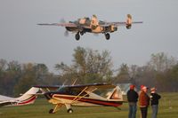 N25YR @ I74 - Dawn departure, RWY 20 at Urbana, Ohio for the B-25 gathering & Doolittle reunion in Dayton. - by Bob Simmermon