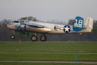 N125AZ @ I74 - Dawn departure, RWY 20 at Urbana, Ohio for the B-25 gathering and Doolittle reunion at Dayton. - by Bob Simmermon