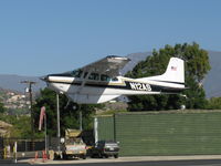 N12AS @ SZP - 1973 Cessna A185F SKYWAGON, Continental IO-520-D 300 Hp, CS prop, with pannier, landing Rwy 22 - by Doug Robertson