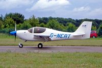 G-NEAT @ EGBP - Europa Avn Europa XS [PFA 247-12642] Kemble~G 11/07/2004. Taxiing for departure. - by Ray Barber