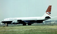 G-ASZF @ EGLL - Boeing 707-336C [18924] (British Airways) Heathrow~G 01/07/1975. Taken from a slide. - by Ray Barber