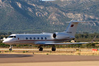 A9C-BHR @ LFKC - Bahrain Royal Flight landing in 18 - by BTT