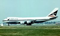 N9899 @ EGLL - Boeing 747-132 [20246] (Delta Air Lines) Heathrow~G 01/07/1975. Image taken from a slide. - by Ray Barber