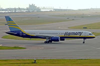 C-GMYE @ RJBB - Boeing 757-28A [32449] (Harmony Airways) Osaka-Kansai~JA 03/11/2005 - by Ray Barber