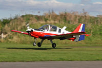 G-BZME @ EGBR - Scottish Aviation Bulldog T.1. Hibernation Fly-In, The Real Aeroplane Club, Breighton Airfield, October 2012. - by Malcolm Clarke