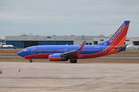 N757LV @ KBDL - Southwest 737-700 flight 313 taxiing to runway 6 for a flight to Baltimore/Washington Int'l. - by Mark K.