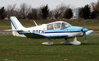 G-BOEH @ EGBT - Ex: F-BRVN > G-BOEH - Originally owned into private hands January 1988 and currently with and a trustee of, Piper Flyers Group in April 1992. - by Clive Glaister