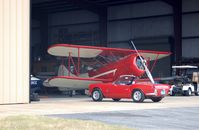 N32007 @ BOW - 1941 Waco UPF-7 N32007  and Triumph Spitfire Automobile at Bartow Municipal Airport, Bartow, FL - by scotch-canadian