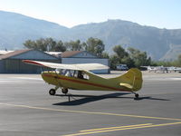 N84171 @ SZP - 1946 Aeronca 7AC CHAMPION, Continental A&C65 65 Hp, holding short 22 - by Doug Robertson