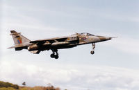 XZ101 @ EGQS - Jaguar GR.1A of 16 [Reserve] Squadron on final approach to Runway 05 at RAF Lossiemouth in the Summer of 1995. - by Peter Nicholson