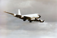 163050 @ EGQS - United States Navy EC-24A turning onto final approach to Runway 05 at RAF Lossiemouth in September 1993 after an Exercise Solid Stance mission. - by Peter Nicholson