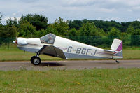 G-BGFJ @ EGBP - Jodel D.9 Bebe [PFA 1324] Kemble~G 11/07/2004. Seen taxiing for departure. - by Ray Barber