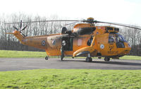 XZ591 - Sea King HAR.3, callsign Rescue 131, of 202 Squadron at RAF Boulmer on the Cumberland Infirmary helipad in February 2007 - by Peter Nicholson