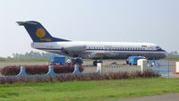 XY-AGH @ VYSW - Myanma Airways Fokker F28-4000 XY-AGH at Sittwe Airport, Myanmar. - by George Spark