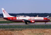 OY-SEI @ LFBO - Taxiing holding point rwy 14L for departure... Tunisair summer lease 2000... - by Shunn311