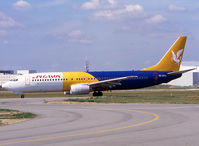 TC-APG @ LFBO - Taxiing holding point rwy 32R for departure in basic Myanmar International Airlines c/s - by Shunn311