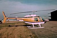 G-BAKX @ EGKB - Bell 206B Jet Ranger II [906] Biggin Hill~G 17/05/1975. Image taken from a slide. - by Ray Barber