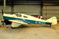 G-AEEG @ EGBG - 1936 Miles M-3A Falcon Major, c/n: 216 at Leicester - by Terry Fletcher