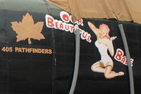 KB976 @ EGLB - Artwork on 1944 Victory Aircraft Avro 683 Lancaster B10 AR, c/n: 277 at Brooklands Museum - by Terry Fletcher