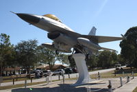 80-0528 - An F-16 Fighting Falcon (80-0528) of the 56th Tactical Fighter Wing from MacDill Air Force Base sits on display at Freedom Lake Park - by Jim Donten