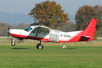 G-GOHI @ EGKH - 1985 Cessna 208, c/n: 20800040 lifts off from Headcorn with a group of skydivers on board - by Terry Fletcher