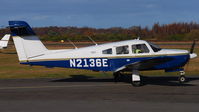 N2136E @ EGLK - Visiting T-Tail Arrow at Blackbushe 1st December 2007 - by Michael J Duffield