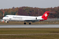 HB-JVH @ EDDF - Helvetic Airways HB-JVH in current c/s arriving Rwy25R at FRA - by Thomas M. Spitzner