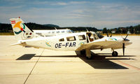 OE-FAR @ LOWK - Piper PA-34-200T Seneca II [34-8070053] Klagenfurt~OE 19/06/1996 - by Ray Barber