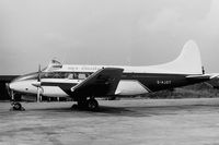 G-AJOT @ EGNM - DH Dove at Yeadon, operated by Sky Charters, taken in around 1964 - by Nick Denbow