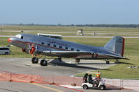 N17334 @ KMCF - Flagship Detroit DC-3 sits on display at MacDill Air Fest - by Jim Donten
