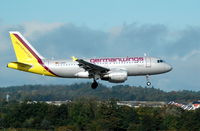 D-AKNV @ EGPH - Autumn sunshine greets Germanwings arrival from Cologne - by DavidBonar