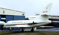 N1871R @ EDDL - Dassault Falcon 50 [6] Dusseldorf~D 30/04/1981. Image taken from a slide. - by Ray Barber