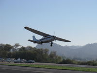 N2684F @ SZP - 1965 Cessna 182J SKYLANE, Continental O-470-S 230 Hp, takeoff climb Rwy 22 - by Doug Robertson