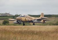 G-UVNR @ EGFH - Resident Strikemaster (Viper 2) departing Swansea Airport. - by Roger Winser