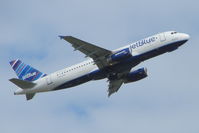 N784JB @ KSRQ - Jet Blue Airbus A320 (N784JB) departs Runway 14 at Sarasota-Bradenton International Airport - by Jim Donten
