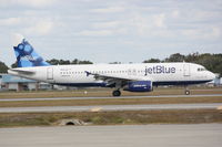 N561JB @ KSRQ - JetBlue Flight 1187 La Vie en Blue (N561JB) arrives at Sarasota-Bradenton International Airport following a flight from Boston-Logan International Airport - by Jim Donten