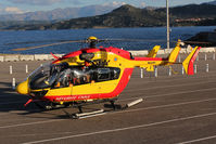 F-ZBQB @ LFKC - Landing on the embarkment parking of Ile-Rousse after a training with firemen rescue divers - by BTT
