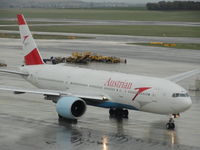 OE-LPC @ LOWW - Austrian Boeing 777-200ER after Push Back prepears for its flight to Tokyo