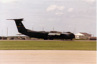 66-7945 @ MHZ - C-141B Starlifter of the 437th Military Airlift Wing at Charleston AFB landing during the 1993 RAF Mildenhall Air Fete. - by Peter Nicholson