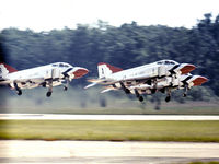 66-0302 @ IAD - F-4E Phantom II of the Thunderbirds aerobatic display team taking off for their flight demonstration at Transpo 72. - by Peter Nicholson