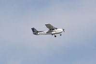 N35491 @ KSRQ - Cessna Skyhawk (N35491) flies over Sarasota-Bradenton International Airport - by Jim Donten