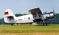 D-FOKK @ EBDT - Antonov An-2T [19547304] Schaffen-Deist~OO 12/08/2000. - by Ray Barber