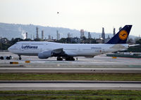 D-ABYA @ KLAX - Lufthansa's 747-8 at new TBIT gates. Taken from Westchester Bridge