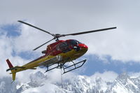 F-GYRE - Rescue helicopter on training exercise over the Mer de Glace (glacier),  near Chamonix, France - by Neil Henry