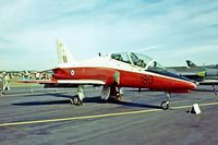 XX180 @ EGUD - BAe Systems Hawk T.1 [312027] (RAF) RAF Abingdon~G 15/09/1979. Image taken from a slide. Written off after a bird strike at RAF Mona 1984-11-07. - by Ray Barber