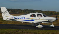 N222SW @ EGLK - Smart Cirrus early morning visitor to Blackbushe on 30th October 2010 - by Michael J Duffield