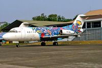 PK-HNN @ WIHH - Fokker F-28-3000R Fellowship [11119] (Gatari Air Service) Jakarta-Halim~PK 25/10/2006. - by Ray Barber
