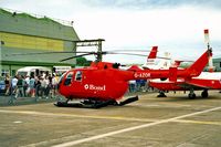 G-AZOR @ EGWC - Bolkow Bo.105DB [S-20] (Bond Helicopters) RAF Cosford~G 09/06/1996 - by Ray Barber
